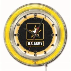 19 Inch U.S. Army Neon Clock