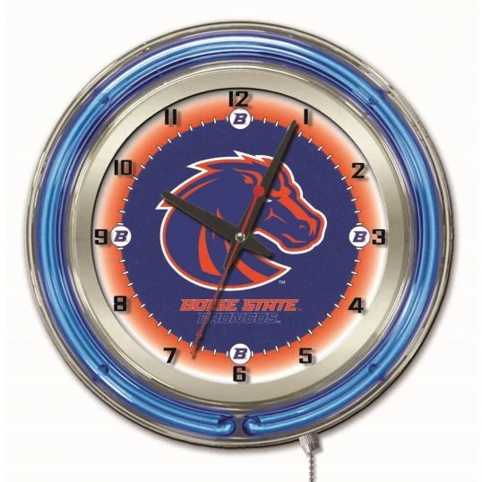 19 Inch Boise State Neon Clock 1 19 Inch Boise State Neon Clock