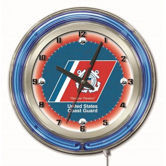 19 Inch U.S. Coast Guard Neon Clock 1 19 Inch U.S. Coast Guard Neon Clock