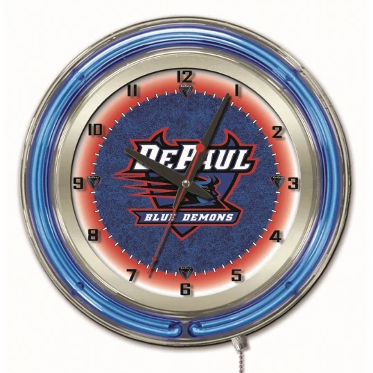 19 Inch DePaul Neon Clock 1 19 Inch DePaul Neon Clock