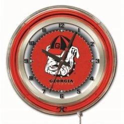 19 Inch Georgia Bulldog Neon Clock