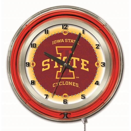 19 Inch Iowa State Neon Clock 1 19 Inch Iowa State Neon Clock