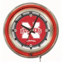 19 Inch Nebraska Neon Clock