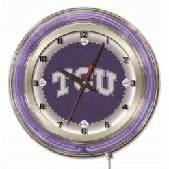 19 Inch TCU Neon Clock