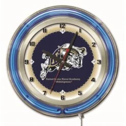 19 Inch US Naval Academy Neon Clock