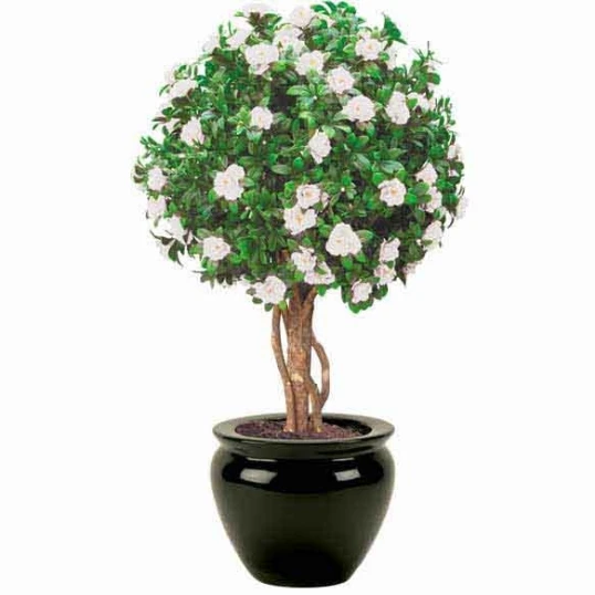 Artificial Outdoor Flowering Azalea Ball With Trunk 1 Artificial Outdoor Flowering Azalea Ball With Trunk