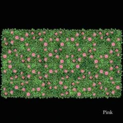 Outdoor Artificial Azalea Bush On Galvanized Metal Screen