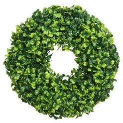 10 Inch Mini Button Leaf Wreath
