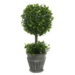 13 Inch Boxwood Ball Topiary In Decorative Planter