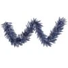 9 Foot X 14 Inch Navy Blue Fir Garland: Blue LEDs