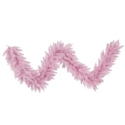 9 Foot X 14 Inch Light Pink Fir Garland: Unlit