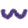 9 Foot X 14 Inch Flocked Purple Fir Garland: Unlit
