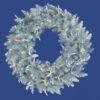 30 Inch Silver Fir Wreath: Clear Lights