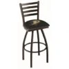 30 Inch Black Anaheim Ducks Ladder Back Swivel Counter Stool