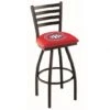 25 Inch Black Montreal Canadiens Ladder Back Swivel Bar Stool
