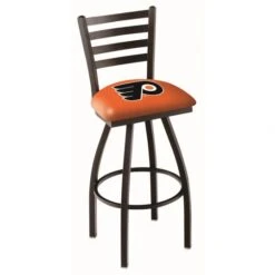 25 Inch Orange Philadelphia Flyers Ladder Back Swivel Bar Stool