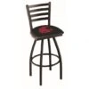 30 Inch Black Washington State Ladder Back Swivel Counter Stool