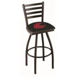 30 Inch Black Washington State Ladder Back Swivel Counter Stool