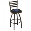 30 Inch Black Washington & Lee Ladder Back Swivel Counter Stool