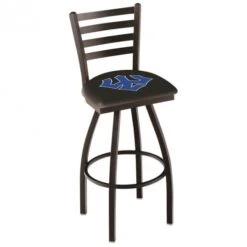 30 Inch Black Washington & Lee Ladder Back Swivel Counter Stool
