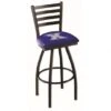 30 Inch Black Xavier Ladder Back Swivel Counter Stool