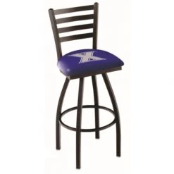 30 Inch Black Xavier Ladder Back Swivel Counter Stool