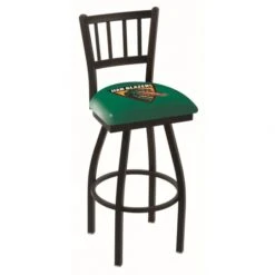 25 Inch Black UAB Jailhouse Back Swivel Bar Stool