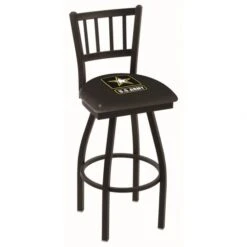 30 Inch Black U.S. Army Jailhouse Back Swivel Counter Stool