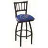 25 Inch Black Boise State Jailhouse Back Swivel Bar Stool