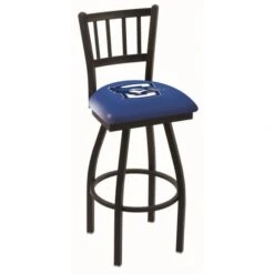 25 Inch Black Creighton Jailhouse Back Swivel Bar Stool