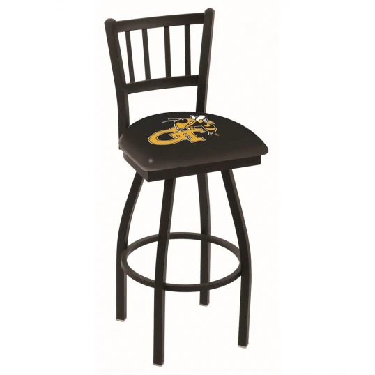 25 Inch Black Georgia Tech Jailhouse Back Swivel Bar Stool 1 25 Inch Black Georgia Tech Jailhouse Back Swivel Bar Stool