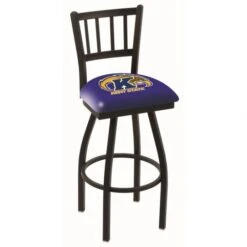 30 Inch Black Kent State Jailhouse Back Swivel Counter Stool