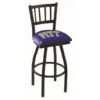 30 Inch Black Pitt Jailhouse Back Swivel Counter Stool