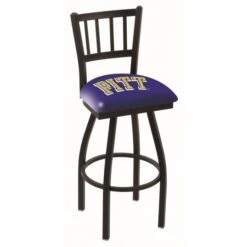 30 Inch Black Pitt Jailhouse Back Swivel Counter Stool