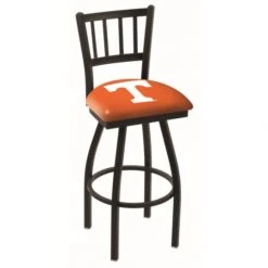 25 Inch Black Tennessee Jailhouse Back Swivel Bar Stool