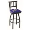 25 Inch Black US Naval Academy (NAVY) Jailhouse Back Swivel Bar Stool