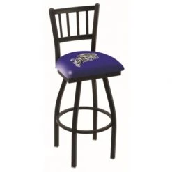 25 Inch Black US Naval Academy (NAVY) Jailhouse Back Swivel Bar Stool