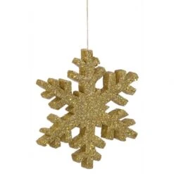 8 Inch Gold Glitter Snowflake Ornament