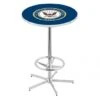 42 Inch Chrome U.S. Navy Pub Table