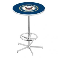 42 Inch Chrome U.S. Navy Pub Table