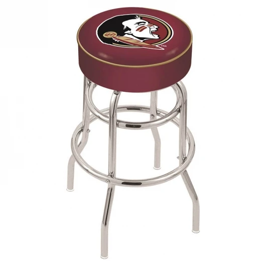 25 Inch Florida State Head Chrome 2-Ring Base Swivel Bar Stool 1 25 Inch Florida State Head Chrome 2-Ring Base Swivel Bar Stool