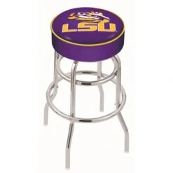 25 Inch Louisiana State Chrome 2-Ring Base Swivel Bar Stool