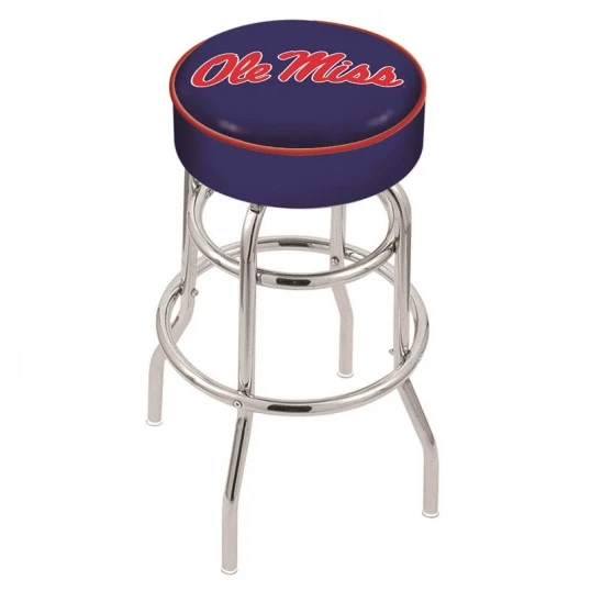 30 Inch Ole Miss 2-Ring Swivel Counter Stool W/ Chrome Base 1 30 Inch Ole Miss 2-Ring Swivel Counter Stool W/ Chrome Base