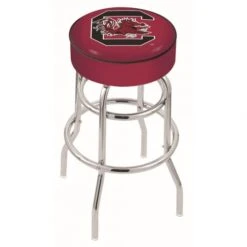 25 Inch South Carolina Chrome 2-Ring Base Swivel Bar Stool