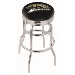 L7C3 - 30 Inch Chrome 2-Ring Western Michigan Swivel Counter Stool