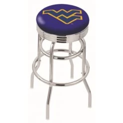 L7C3 - 30 Inch Chrome 2-Ring West Virginia Swivel Counter Stool
