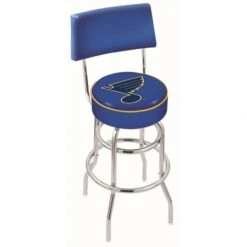 30 Inch Chrome 2-Ring St Louis Blues Swivel Counter Stool W/ Back