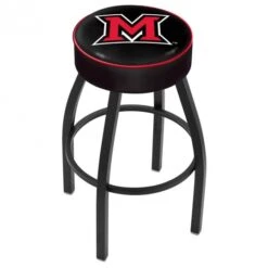 30 Inch Miami Of Ohio Logo Swivel Counter Stool W/ Black Base
