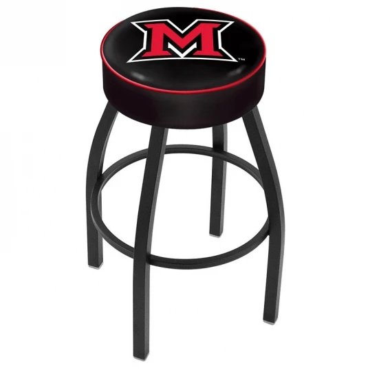 30 Inch Miami Of Ohio Logo Swivel Counter Stool W/ Black Base 1 30 Inch Miami Of Ohio Logo Swivel Counter Stool W/ Black Base