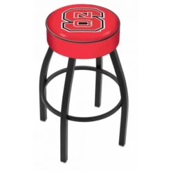 30 Inch North Carolina State Logo Swivel Counter Stool W/ Black Base